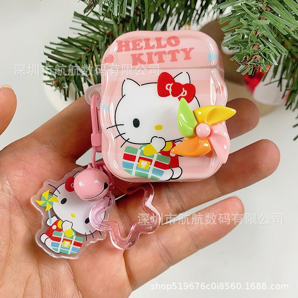 Pink windmill kitty suitable for AirPods 1 generation protective cover AirPods pro1 apple earmuffs 1 generation 1 generation pro