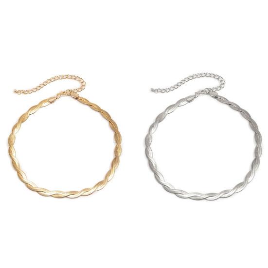 Stylish Cold Feel Lightweight Chain Necklace Snake Bone Style Choker for Dating