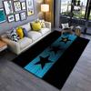 Blue Striped Stars Carpet Suitable As a Non-slip Mat for the Living Room or Bedroom Sofa