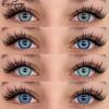 1 пара высококачественных натуральных цветных синих контактных линз для глаз