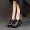 Популярные ретро туфли из кожи женские одинарные туфли весна 2025 новые кожаные туфли на платформе маффин-ботин плоские нескользящие мокасины