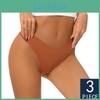 Sexy Silk 3pcslot Women Ice Panties Lowwaist No Trace Underwear Thong Female G String Breathable Lingerie Temptation Intimates