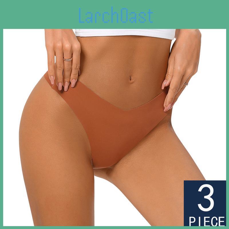 Sexy Silk 3pcslot Women Ice Panties Lowwaist No Trace Underwear Thong Female G String Breathable Lingerie Temptation Intimates
