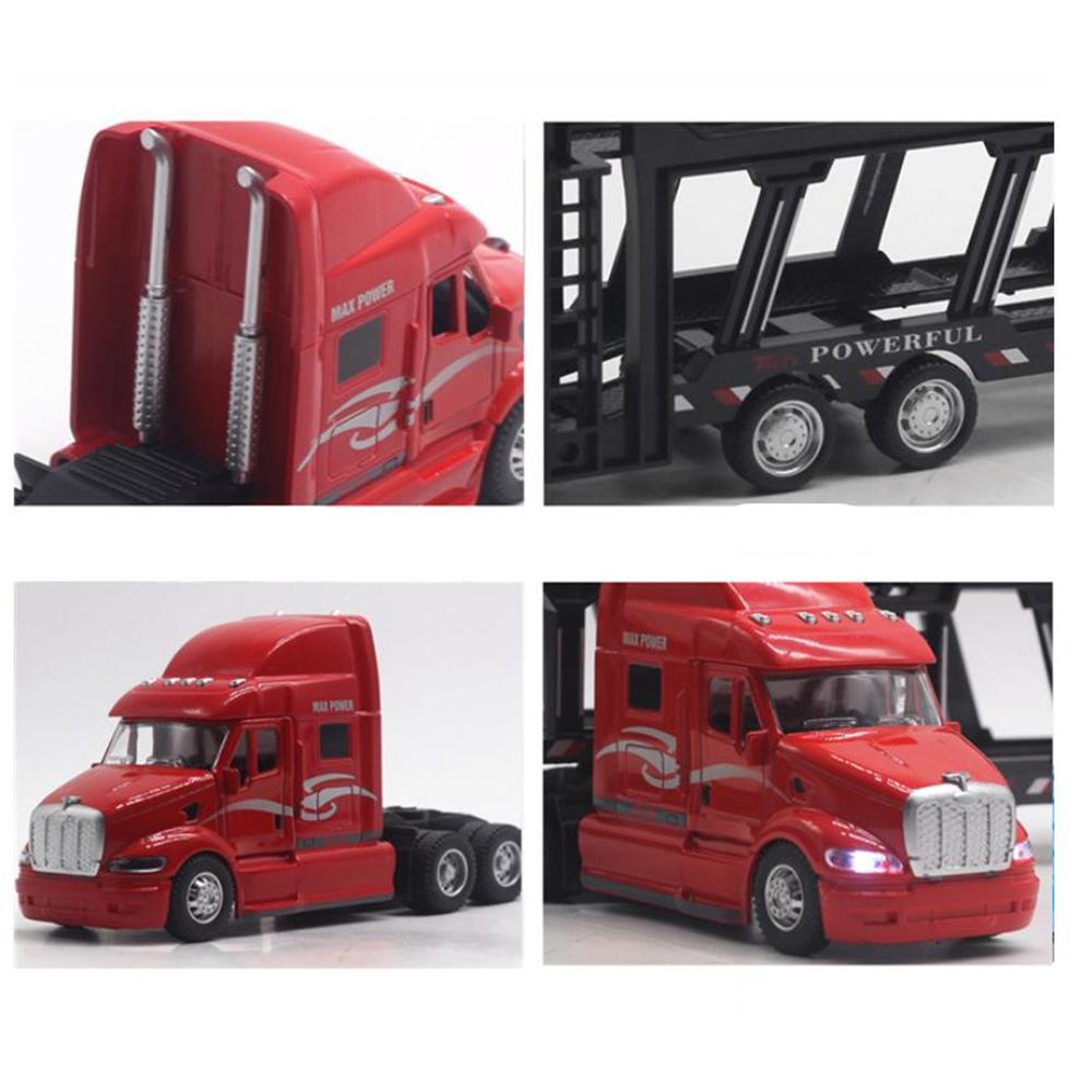1/48 Имитация транспортного средства литья под давлением, модель легкосплавного грузовика со световым звуковым эффектом, игрушечный автомобиль
