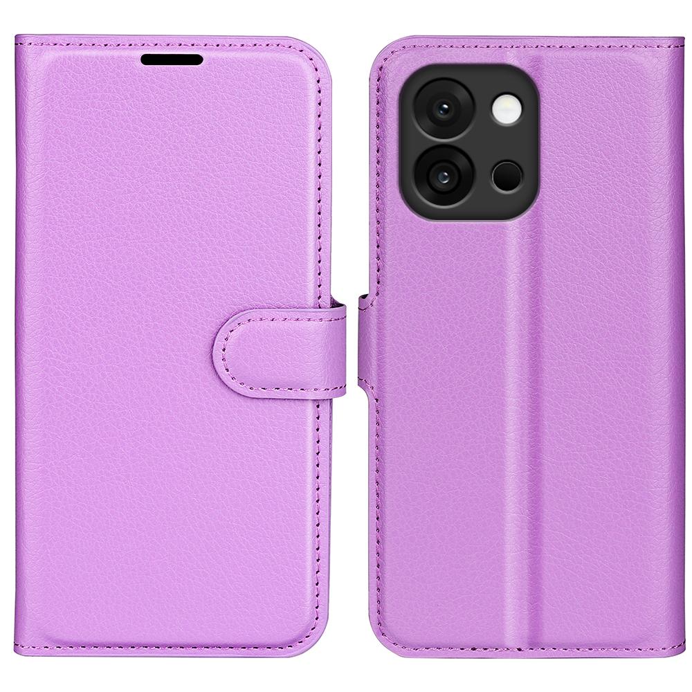 Чехол для OnePlus 13T 5G с текстурой личи, противоударный кожаный чехол-кошелек для телефона