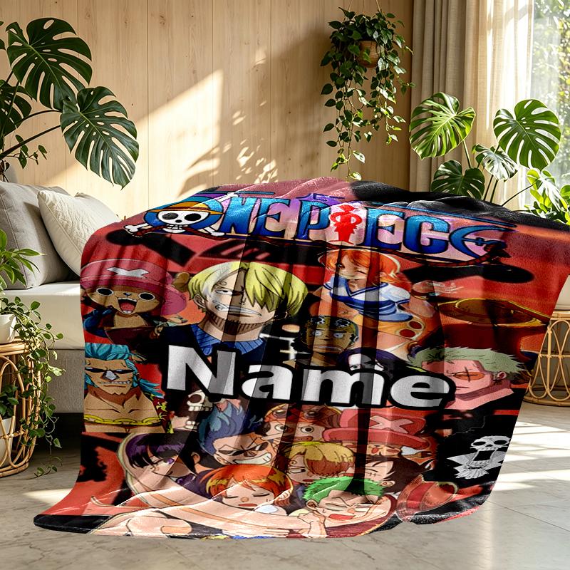 Custom Name Personalized One Piece Print Blanket, Home Decor, Bedroom, Sofa, Camping, Couch, Gifts for Birthday Christmas