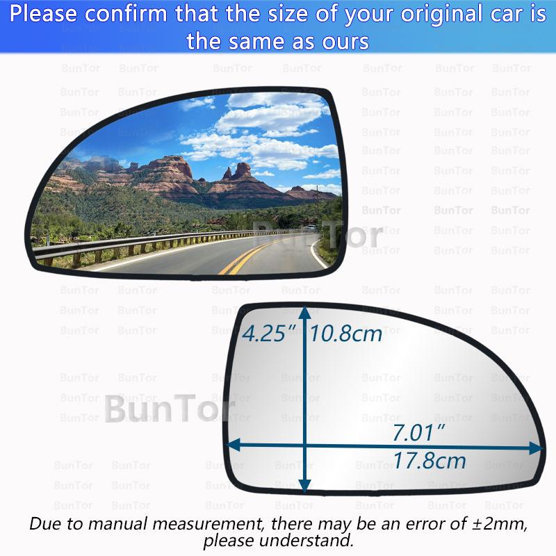 For KIA Rio 2003 2004 2005 Rearview Mirror Glass/87631-FD000 87626-FD050/Car Left&Right Wing Mirror Lens/Car Accessories