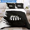 3PCS Powerful Football Crest Design Printed Soft Bedding Set,Including 1pc Duvet Cover And 2pcs Pillowcases Perfect for Bedroom, Dormitory, Fan gift