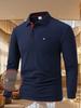 Men'S Long Sleeve Casual Summer Print T-Shirt - Fashionable Versatile Top, Geometric Design, Lightweight Polo Golf Shirt