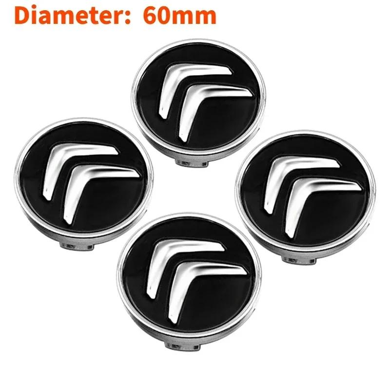60mm Car Wheel Center Hub Caps Cover for Citroen C1 C2 C3 C4 C4L C5 VTS Cactus C-Elysee DS3 DS4 DS6 Picasso Berlingo Xsara Saxo