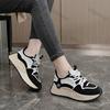 Fashion Fashion Platform Sneakers for Women 2025 Spring Thick Bottom Vulcanized Shoes Woman Lace Up Casual Wear-resistant Running Shoe