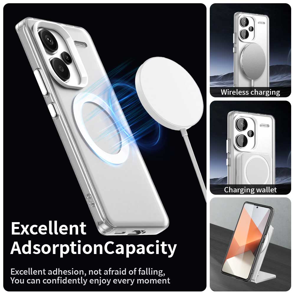 Чехол для Xiaomi Redmi Note 13 Pro+ 5G, совместимый с MagSafe, ПК+ТПУ+ПЭТ, противоударный чехол для телефона