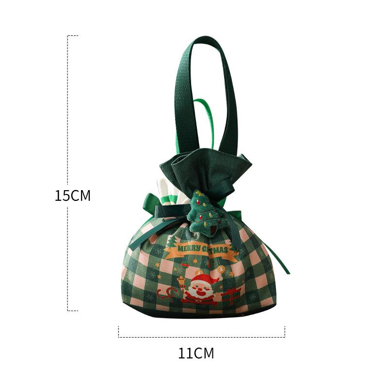Рождественская портативная сумка холщовая сумка рождественские яблоки подарочная коробка большая вместимость ручная сумка для покупок для детей подарок на Новый год