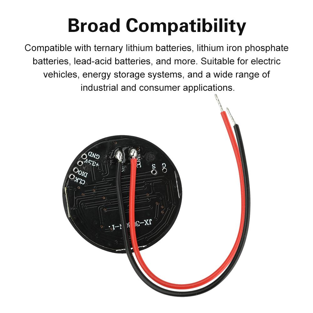 3S-14S DC7-55V Acid Battery Charge Indicator Lithium Battery Voltmeter Universal Charging Capacity Indicator Round Voltage Gauge