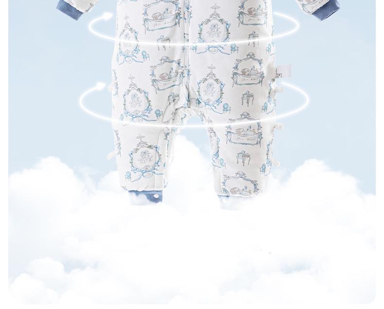 A-Class Pure Cotton Split-Leg Winter Baby Sleeping Bag - Thick, Warm, and Anti-Kick Quilt for Autumn and Winter