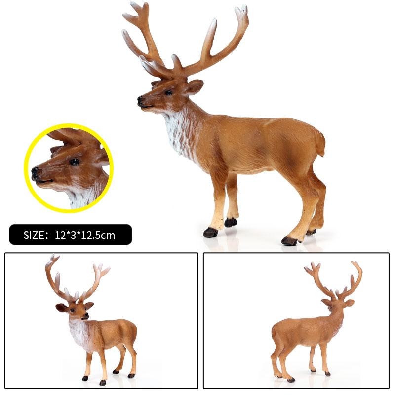 Oenux Лесные Олени Животные Симуляция Дикий Белохвостый Лось Фигурки Лось Фигурки Модель Украшение Игрушка Детский Рождественский Подарок