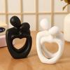 Abstract Couple Statue Minimalist Hugging Lovers Couple Statue Shelf Aesthetic for Dresser Nightstand Modern Master Bedroom Home Office Wedding Gift