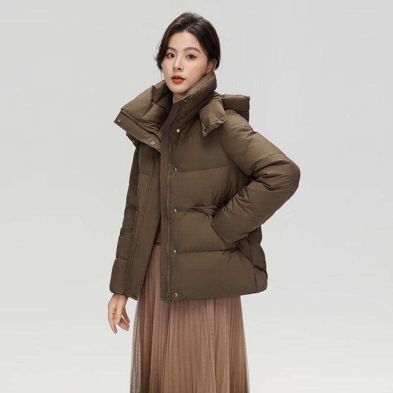 SNOWFLYING Short Collarless Down Jacket