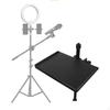 Microphone Stand Tray Holder, Mic Sound Card Tray, Clamp On Utility Shelf for Music Sheet,