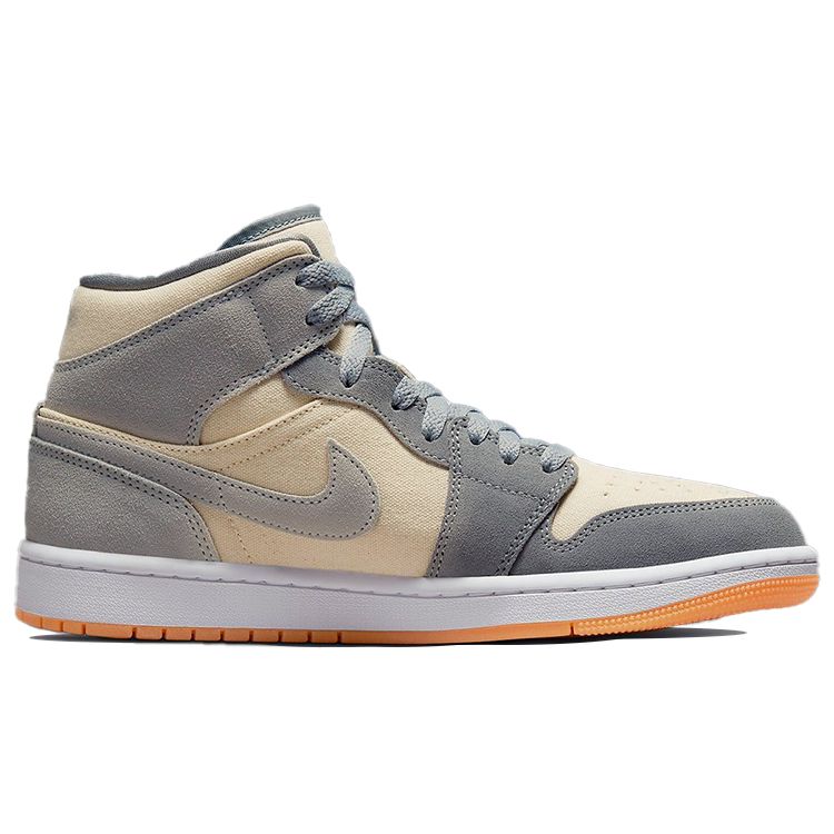Air Jordan 1 Mid SE Coconut Milk Particle Grey Мужские кроссовки кремовые DN4281-100