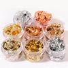 1 Box Gold Silver Irregular Nail Foil 3D Glitter Flakes Foils Paper Nail Art Decoration