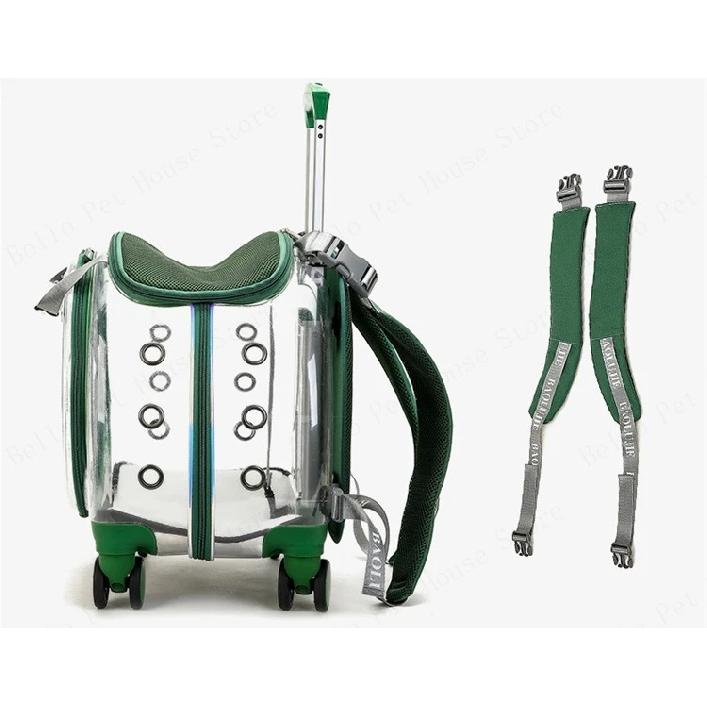 Pet Trolley Case,Pet Backpack with Tie Rod,Small Pet's Trolley Backpack,Cat Carrier Bag,Portable Pet Backpack,Dog Carrier Bag