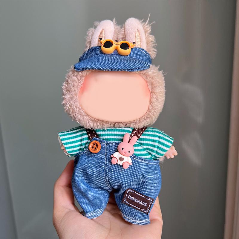 Набор украшений для кукольной одежды для 17-сантиметровой плюшевой виниловой куклы Labubu, стильный наряд, одежда, спортивный костюм для отдыха, аксессуары для наряда Labubu