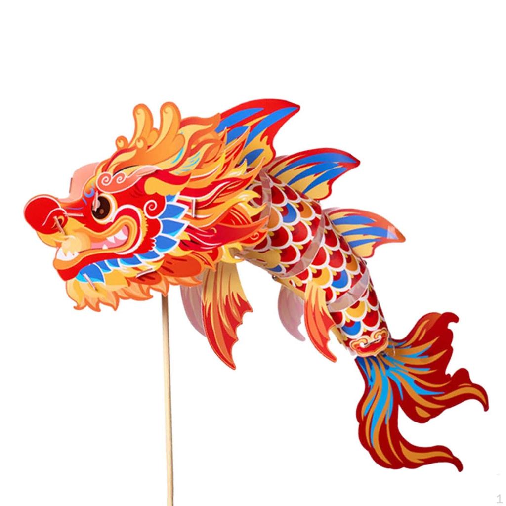 Chinese Year Dragon Lantern, LED Decoration, Unfinished Ornament for Children, Holiday