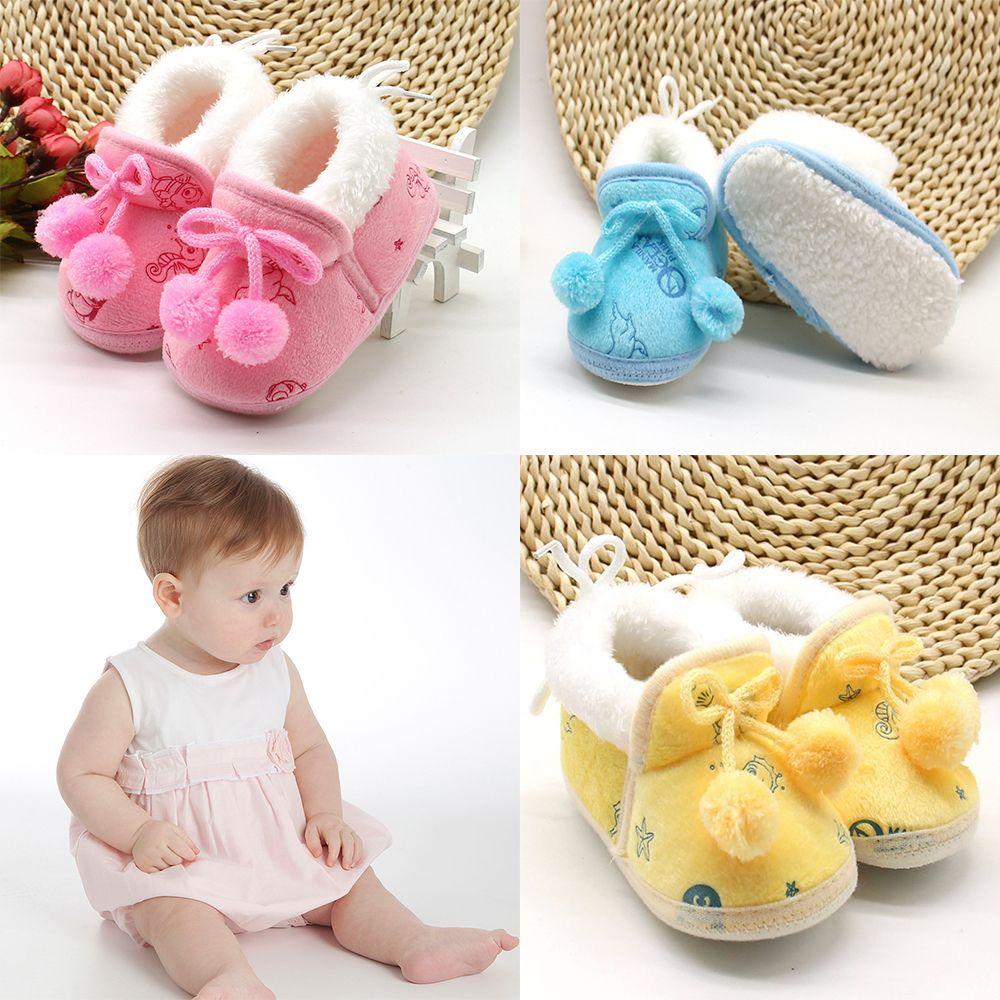 Toddler First Walkers Infant Bowknot Baby  Shoes Winter Boots First Walkers