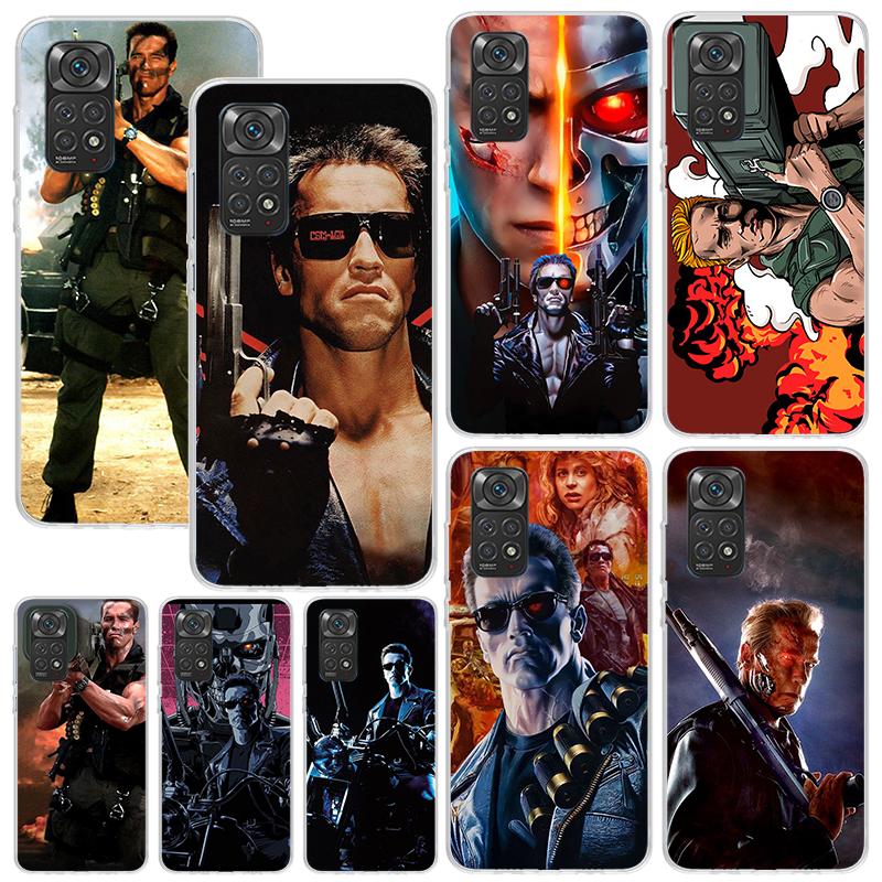 Чехол для телефона Arnold Schwarzenegger Terminator для Xiaomi Redmi Note 13 14 12S 11S 10S 12 11E 10 Pro Plus 11T 9S 9 8T 8 7 Art Funda