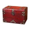 Wooden Tabletop Storage Box With Latch For Home Office Essentials