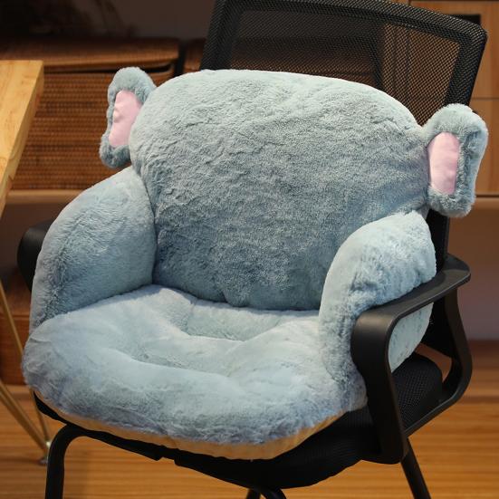 Cute Chair Cushion Comfy Plush Seat Cushion with Backrest Non-Slip Floor Pillow Tatami Seat Pad for Office Lazy Sofa Bedroom