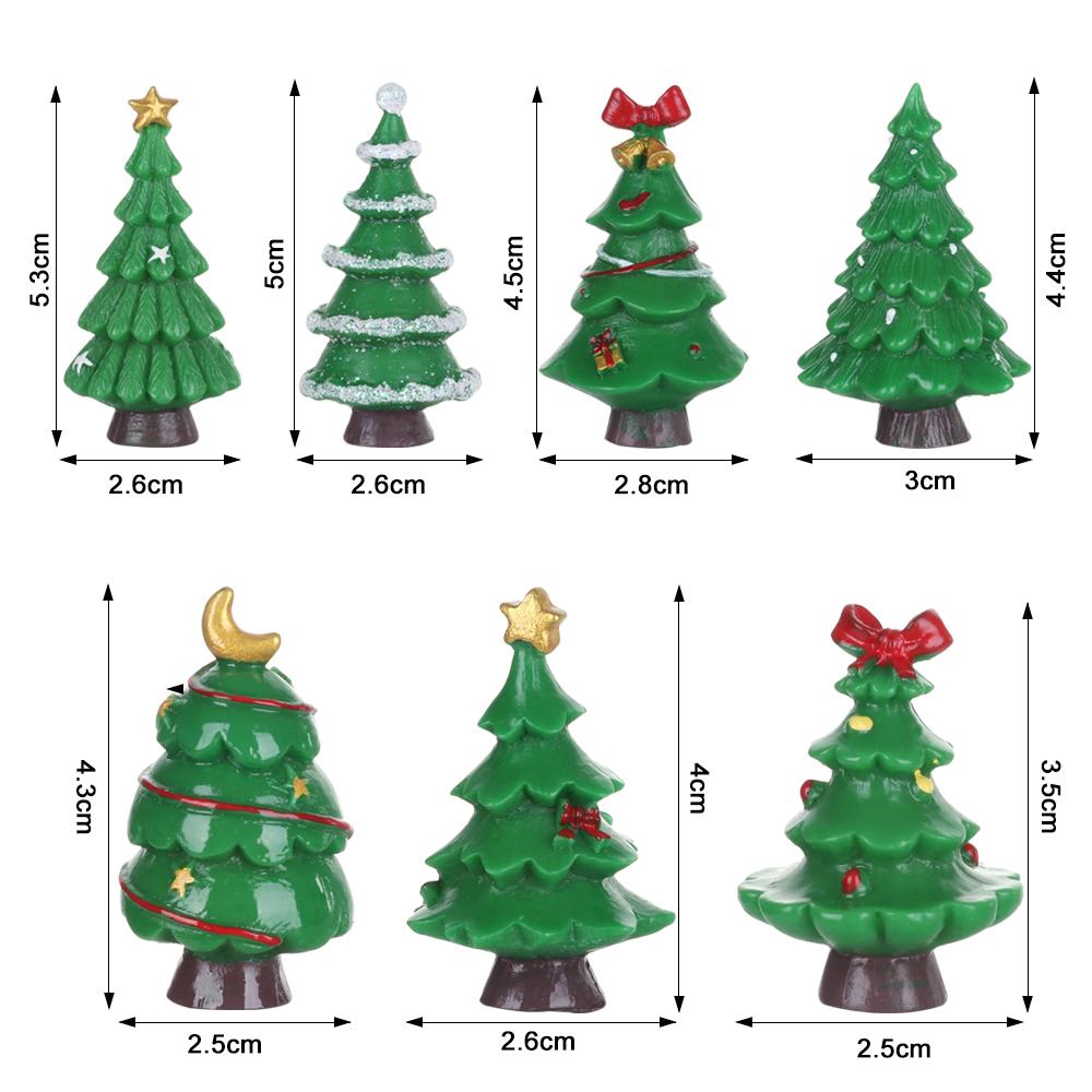Doll House Fairy Garden Home Decor Xmas Tree Figurines Miniature Plant Christmas Decorations