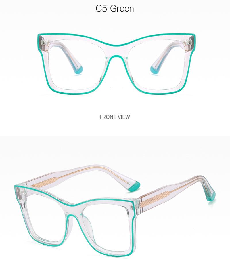mimiyou TR90+Square Oversized Glasses Frame Women Spring Leg Cool Anti Blue Optical Men Eyeglasses Frame UV400 Computer Glasses
