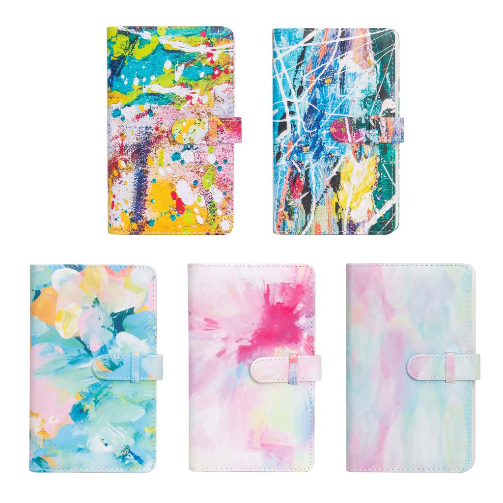 Compact 96 Pocket Photo Album Artistic Pattern Ticket Card Collection for Photography Enthusiasts and Memory Keepers