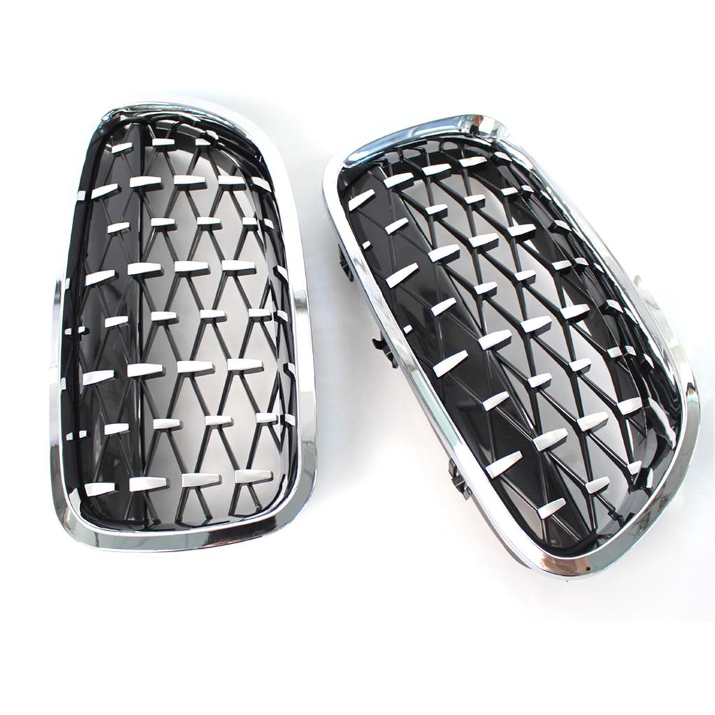 2шт автомобильные решетки переднего бампера ромбовидный стиль ноздри решетки гоночная решетка для BMW 5 серии F10 F11 F18 M5 528i 530i 535i