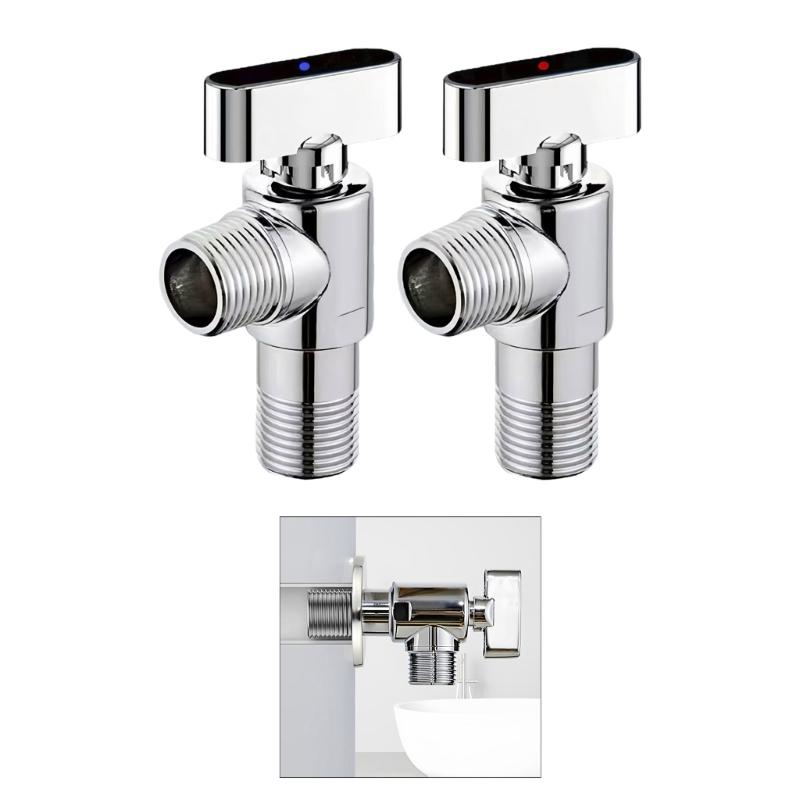 High Flows Angle Valves 1/2in Water Flows Control Valves Water Pipe Switches Hot/Cold Water Shut Off Valves Flows Restrictor