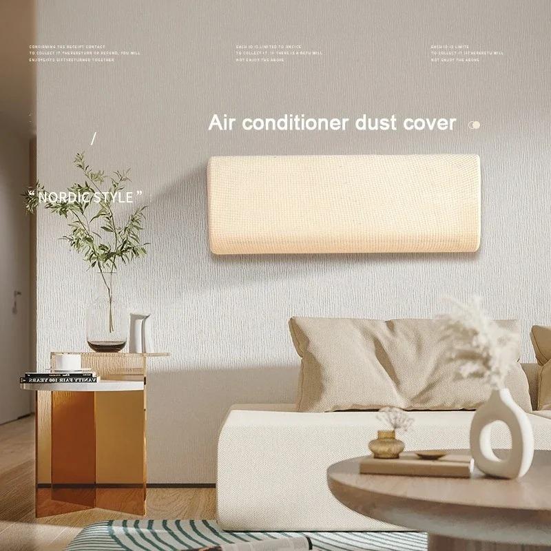 1pc Air Conditioner Cover Home Decor Soft Easy Cleaning Cover Elastic Dust Cover for Wall Mounted Units Split Indoor Covers