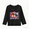 K-Pop Истребители Демонов Футболки с длинным рукавом для девочек Кавайные мультяшные топы с принтом Детские повседневные футболки Осенняя детская одежда