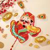 Festive Chinese God of Wealth Fridge Magnets Traditional New Year Fridge Stickers  Spring Festival