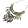 Les Trésors De Lily [N7307] - Antiqued Silver Turquoise 'Navajos' Designer Necklace