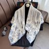 Floral Printed Square Scarf For Women Spring Summer Versatile Neck Wear
