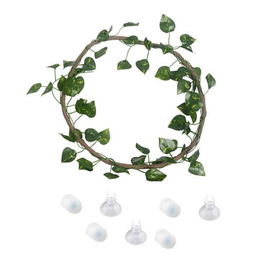 Simulation Jungle Reptile Vine Habitat Fake Plant Decor for Lizards Chameleons