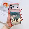 Крутой Чехол для Телефона ZZZ в Стиле Аниме Для iPhone 17 16 15 14 13 12 11 Pro Max Черно-Фиолетовый Матовый Лазерный Металлик Аврора Funda