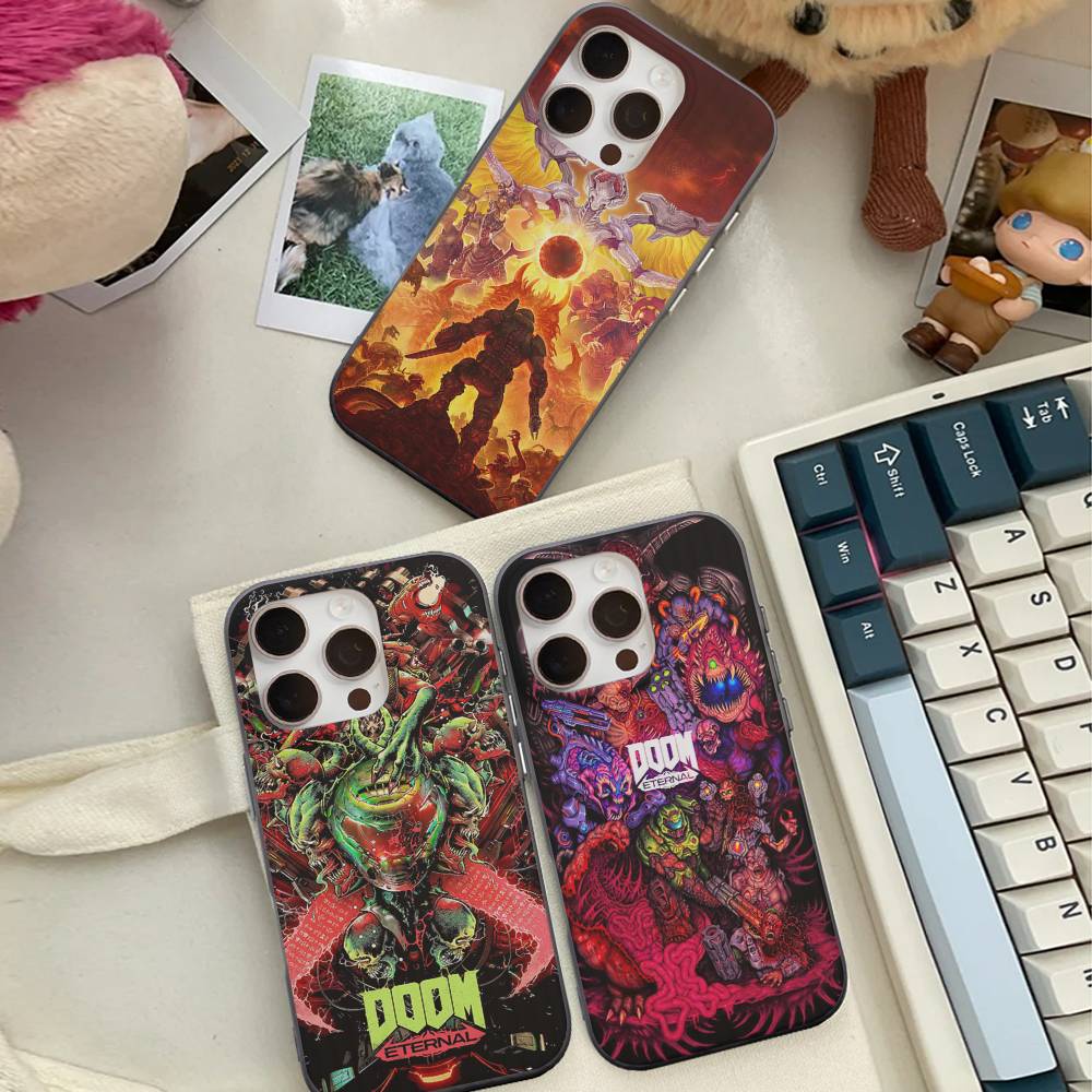 Крутая игра H-DOOM Eternal-S Для iPhone 17 16 15 14 13 12 11 Pro Max Plus Pro Прозрачный чехол для телефона Нескользящий корпус