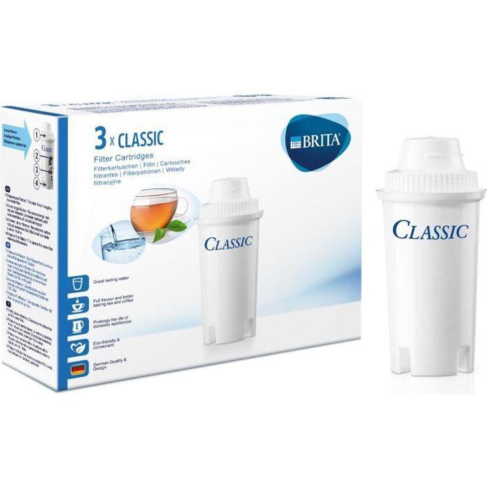 BRITA Classic Filter Cartridges - Pack of 3 - Reduction of Scale, Chlorine and Impurities - White