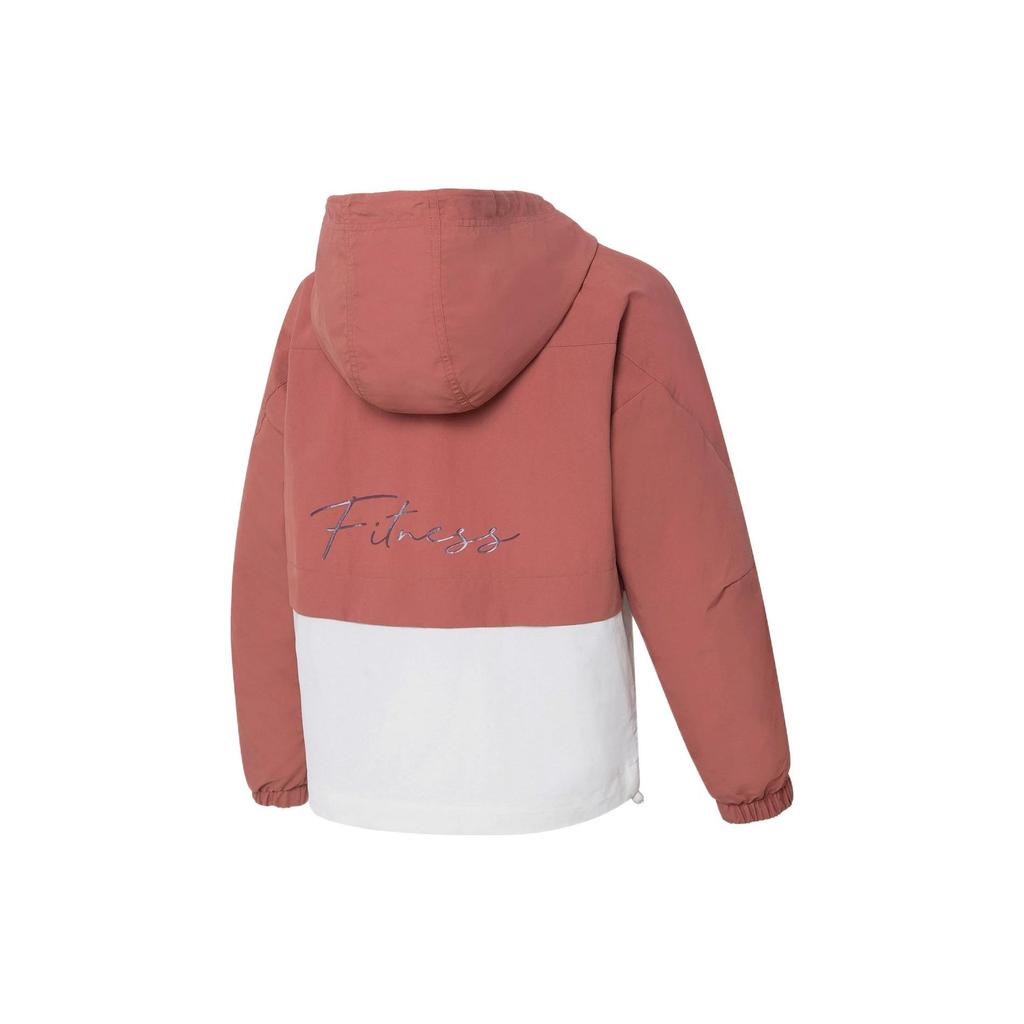 Li Ning Fitness Series спортивная куртка с капюшоном женская верхняя одежда розовая AFDS010-2