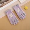 Plush Ski Gloves Polar Fleece Full Finger Gloves New Windproof Coldproof Gloves  Autumn and Winter