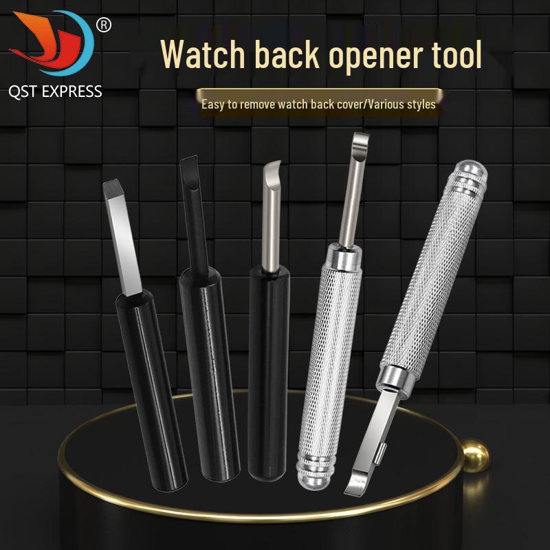 Алюминиевая ручка Часовой ремонт Монтажная лопатка - Многофункциональный инструмент для разборки, открытия крышки и замены батареи.