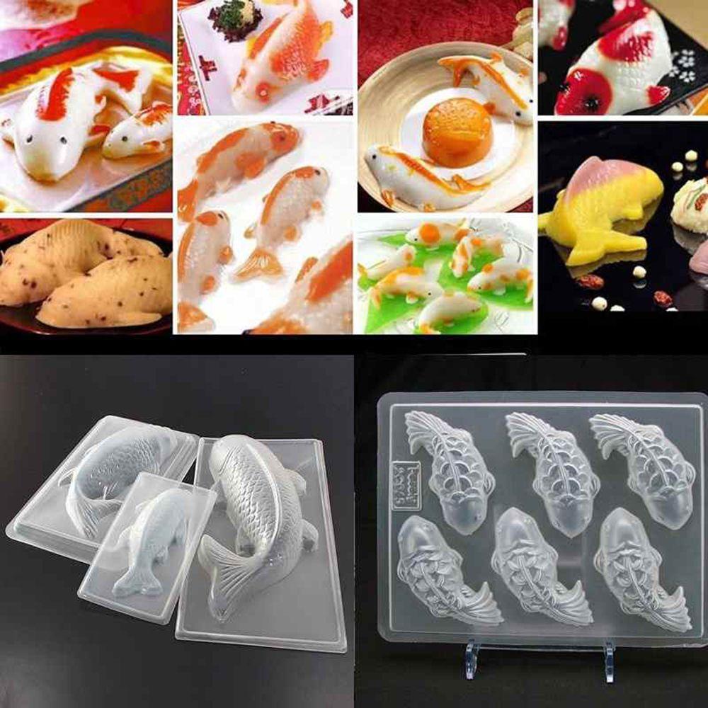 3D Koi Fish Jelly Fondant Cake Handmade Sugarcraft DIY Kitchen Baking Tools Mold Chocolate
